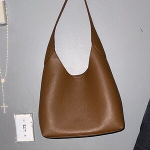 Chic Tan Leather Hobo Bag